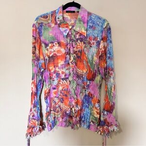Le Caviar multicolour floral blouse